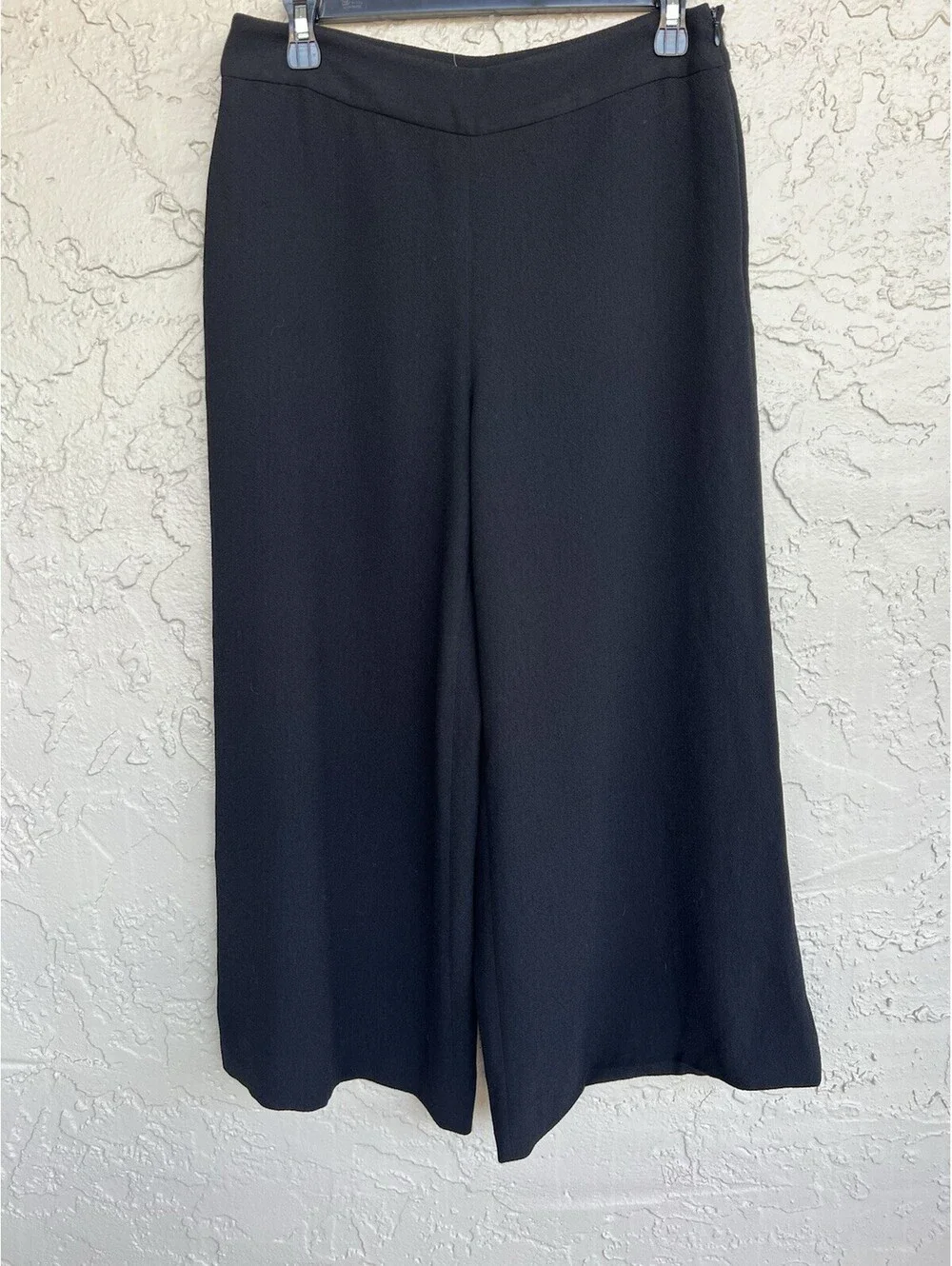 Madewell Womens Black Crepe Cropped Wide Leg Pants Size 6 30/24”